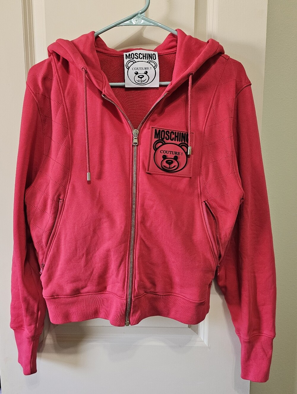 Moschino Pink Zip-Up Hoodie